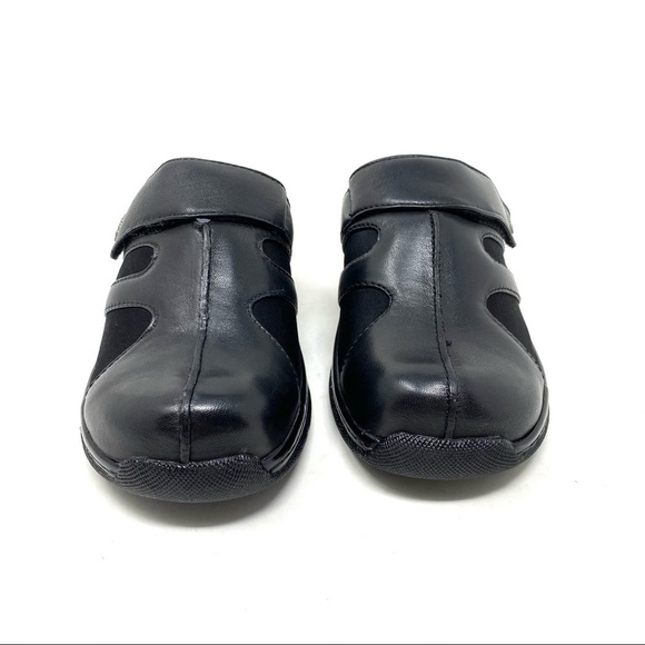 SoftWalk Acton black leather comfort casual clogs NARROW - Picture 3 of 7